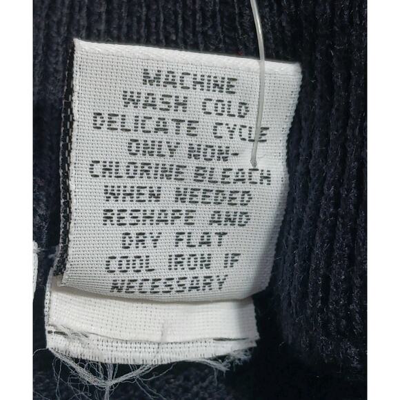 NWT Croft & Barrow Sweater Woman L Blue Black Silver Stripe Sparkly Short Sleeve - Picture 5 of 9